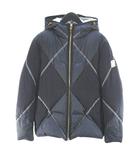 モンクレール MONCLER 423914136490 69836 ガムブルー GAMME BLEU チェック柄 ダウンジャケット 1 紺系 ネイビー ジップアップ 裏地 並行