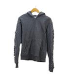 タケオキクチ TAKEO KIKUCHI 長袖 パーカー フーディ― 2 グレー系 カンガルーポケット  腕デザイン