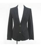 セオリー Theory ジャケット 背抜き 0 黒系 ブラック ストレッチ 裏地 無地