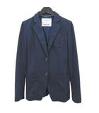 プラステ PLST 長袖 テーラード ジャケット 0 紺系 ネイビー 胸ポケット シングルボタン ストレッチ