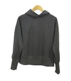 コムサデモード COMME CA DU MODE 長袖 パーカー トレーナー フーディ プルオーバー 11 黒系 ブラック ストレッチ