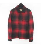 ウールリッチ WOOLRICH WOOS0159 チェック柄 アラスカン ウール チェック オーバーシャツ ダウンジャケット 中綿 S 赤系 レッド 毛 ウール タグ付