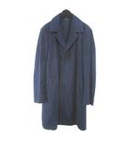 Maison Martin Margiela S30AH0037 S40484 ロングコート 比翼 46 紺系 ネイビー イタリア製 ジップアップ 裏地 無地