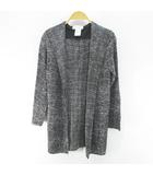 スペッチオ SPECCHIO 長袖 カーディガン ニット 前開き ミディアム丈 40 灰系 グレー リブ 無地