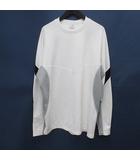 ナイキ NIKE 長袖 Tシャツ カットソー ロンT XL 白系 ホワイト ストレッチ ロゴ 刺繍