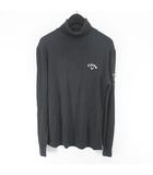 キャロウェイ CALLAWAY ゴルフウェア 長袖 ニット セーター タートルネック LL 灰系 グレー ロゴ 文字 刺繍 毛 ウール