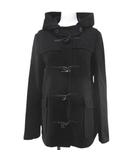 セオリー Theory ダッフルコート ショート丈 S 黒系 ブラック 無地 フード トグルボタン