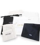 6枚セット 保存袋 収納袋 巾着 ブランド違い サイズ違い ホワイト系 ロゴ 付属品 プラダ PRADA シャネル CHANEL ミュウミュウ MIU MIU レペット Repetto イソップ Aesop