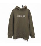 コムサ COMME CA パーカー フーディー トレーナー フード付き 11 茶系 ブラウン サイドファスナー ロゴ