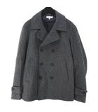 メルトン パデット ピーコート L 灰系 グレー ダブルボタン 裏地