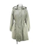 セオリーリュクス theory luxe コート パーカー ミドル丈 比翼 38 緑系 グリーン ジップアップ ライナー 裏地 無地 03-9109601-320-038