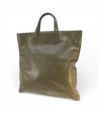 ロエベ LOEWE トートバッグ ハンドバッグ 無地 アナグラム レザー カーキ系