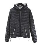 デュベティカ DUVETICA ダウン パーカー ジャケット 46 黒系 ブラック ダブルジップ 裏地