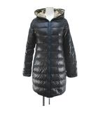 デュベティカ DUVETICA ダウン ジャケット ダウンコート 40 灰系 チャコールグレー ダブルジップ フード 裏地