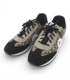 ノーネーム NO NAME ローカット スニーカー レオパード ヒョウ柄 グレージュ 38