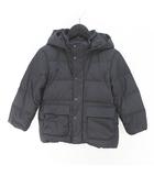 ダウンジャケット 110 黒系 ブラック ジップアップ ポケット 裏地 無地