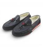 ルイヴィトン LOUIS VUITTON モノグラム・レーサーライン ドライビングシューズ 6.5 ブラック 黒系 レザー イタリア製