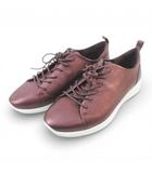 エコー ecco ローカットスニーカー メタリックボルドー レザー 38