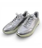 エコー ecco ローカット スニーカー 38 シルバー レザー