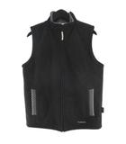 フェニックス PHENIX フリース ベスト ジャケット M 灰系 ダークグレー 切替 ジップアップ ロゴ 刺繍 裏地