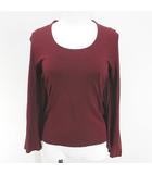 シビラ SYBILLA 長袖 カットソー ドルマン M ボルドー系 ワインレッド ストレッチ 無地