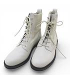 ラグ&ボーン RAG&BONE ショートブーツ レースアップ 36 アイボリー レザー