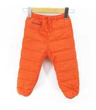 モンベル Montbell #1101654 サーマラップ パンツ リバーシブル ロングパンツ 中綿 90 オレンジ系 ロゴ 文字 刺繍 ベビー
