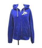 ナイキ NIKE 長袖 スウェット パーカー ジャケット L 青系 ブルー ジップアップ ロゴ プリント リブ