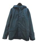 コロンビア Columbia オムニヒート RN69724 CA05367 ナイロン ジャケット スノーウェア L 紺系 ネイビー ボーダー柄 フード ダブルジップ 刺繍