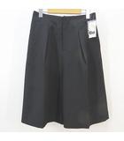 テチチ Te chichi ショートパンツ キュロット ひざ丈 黒系 ブラック タック 無地 サイドポケット タグ付き