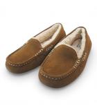 アグ UGG 1106878 アンスレー モカシン ムートンシューズ  24.0cm ベージュ スエード