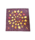 エルメス HERMES カレ90 スカーフ 紅葉 A WALK IN THE PARK シルク パープル フランス製