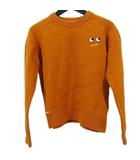 ユニクロ UNIQLO ANYA HINOMARCH 長袖 ニット セーター 160 オレンジ系 刺繍