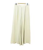 レコパン LES COPAINS キュロットスカート ロング丈 40 黄色系 イエロー タック 無地