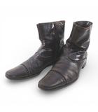 プレミアータ PREMIATA UOMO ショートブーツ 24.5cm ブラウン 茶系 レザー