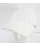 ザノースフェイス THE NORTH FACE キャップ帽 帽子 M 白系 ホワイト ロゴ 文字 ベルクロアジャスター