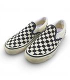 バンズ VANS スリッポン チェック キャンバス地 24.0cm ブラック 黒系 ホワイト 白