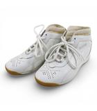 ミッシェルクラン MICHEL KLEIN ハイカットスニーカー パンチング 36 ホワイト 白 レザー メッシュ