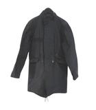 SOPH-167003 ミリタリーコート スタンドカラー STAND COLLAR MILITARY COAT モッズコート ロング丈 比翼 S 黒系 ブラック 日本製 ジップアップ 無地