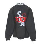 GOD SELECTION XXX WDS CREWNECK ゴッドセレクショントリプルエックス コラボ WDS-XXX-21A-07 長袖 トレーナー スウェット S 黒系 ブラック ロゴ 文字 刺繍 ワッペン タグ付