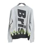 FCRB-190055 長袖 トレーナー スウェット S 灰系 グレー ロゴ 文字 ワッペン プリント タグ付