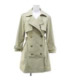 スナイデル SNIDEL トレンチコート ミドル丈 0 ベージュ系 ベルト ポケット 裏地 無地