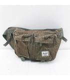 ハーシェル HERSCHEL ボディバッグ ウエストバッグ 総柄 カーキ キャンバス地