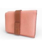 ロエベ LOEWE トライフォールド コンパクトウォレット ピンク レザー 三つ折り財布