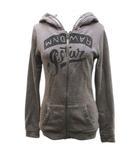 ジースターロウ G-Star RAW 長袖 パーカー ジャケット XS 茶系 ブラウン ミックス プリント ジップアップ リブ