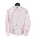ラルフローレン RALPH LAUREN 長袖 シャツ ボタンダウン 150 ピンク系 ロゴ 刺繍 ストレッチ