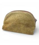 ボルボネーゼ BORBONESE ポーチ ウズラ柄 ブラウン 茶系 スエード  イタリア製