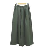 マカフィー MACPHEE トゥモローランド イージーパンツ ロング丈 34 緑系 グリーン サイドポケットファスナー 裏地付 無地