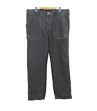 ダンスウィズドラゴン Dance With Dragon テーパードパンツ 4 黒系 ブラック ゴルフウエア デニム 迷彩柄 切替え 刺繍