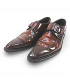 リーガル REGAL シングルモンクストラップシューズ ビジネスシューズ ベルトデザイン 24.5㎝ ブラウン 茶系 レザー 日本製